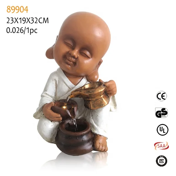 
Professional factory supply buddha fountain led light buddha face table fountain 
