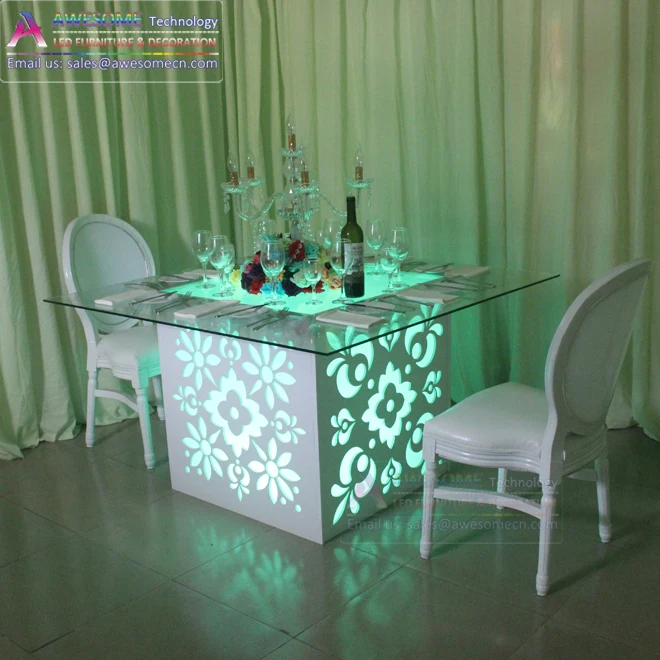 Стол для гостиничного торта светящийся в американском стиле светящиеся банкетные столы 8
