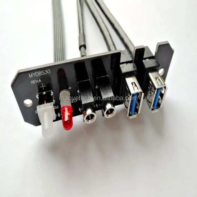 Computer Case Dual USB3.0+USB2.0+LED+Power Switch+HD Audio I/O Front Panel Cable