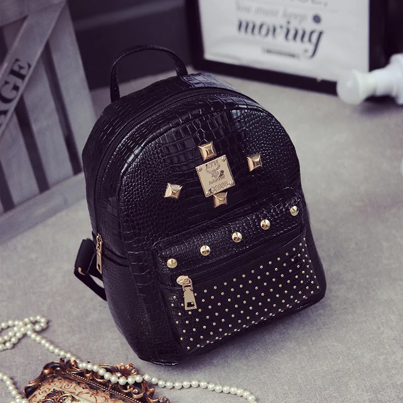 Korean Pu Bag For Girl Beautiful Waterproof bag Backpack mini Women Backpack