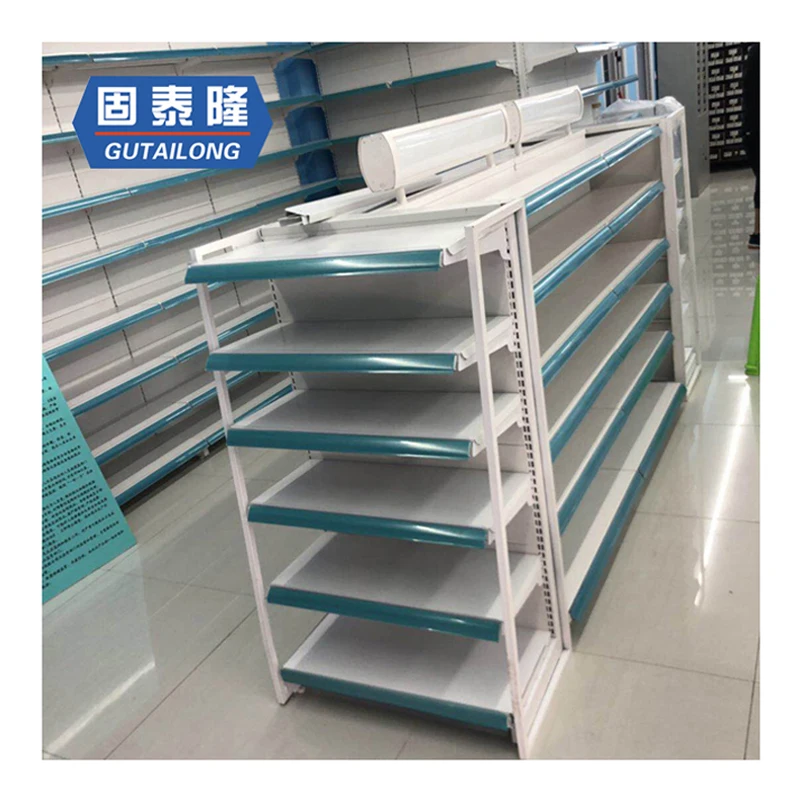 metal gondola  shelving medicine store shelves pharmacy display shelf rack