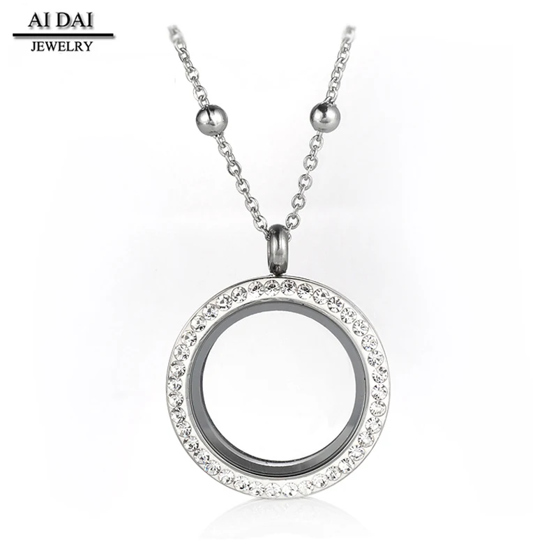 New floating stainless steel locket crystal perfume the locket for 2016