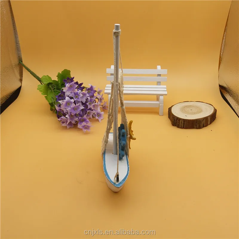 Ocean Canvas Fishing Boat Model Wooden Ship Model for gifts