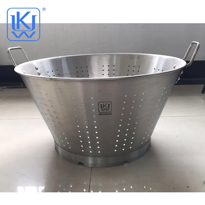 UKW Kitchenwares Double Ears Design Stainless Steel Colander Strainer Basket