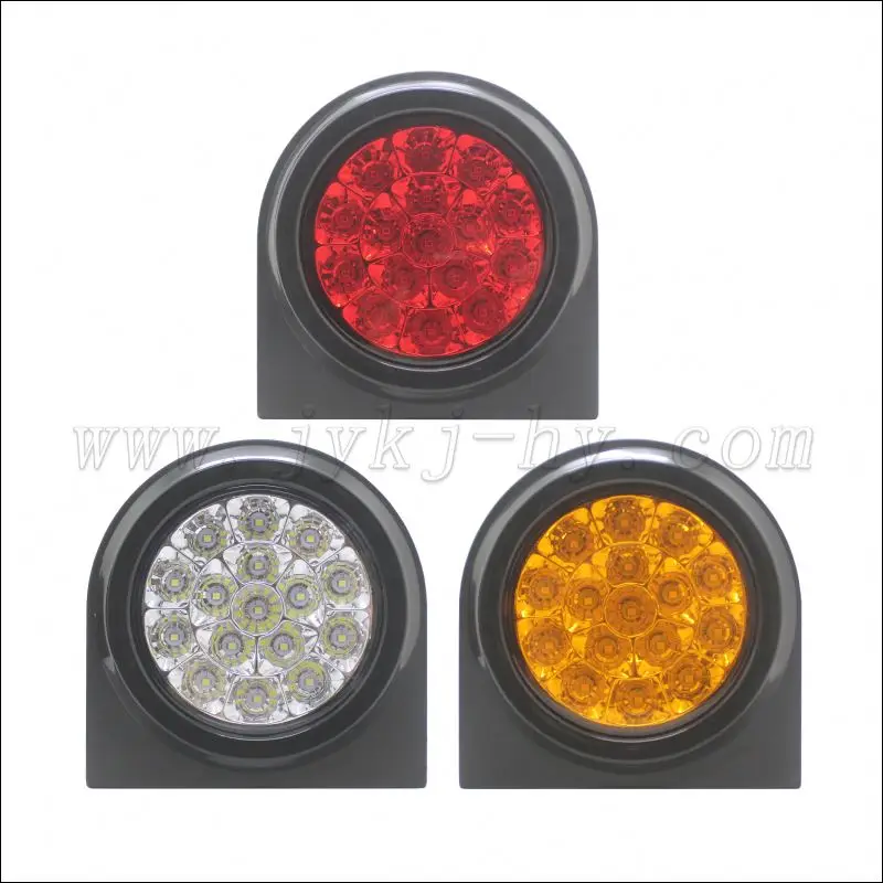 4 дюйма круглые светодиодные грузовик с прицепом сигнальная лампа водонепроницаемый светодиодный грузовик с прицепом трехколесный велосипед задний стоп-сигнал с указателем поворота