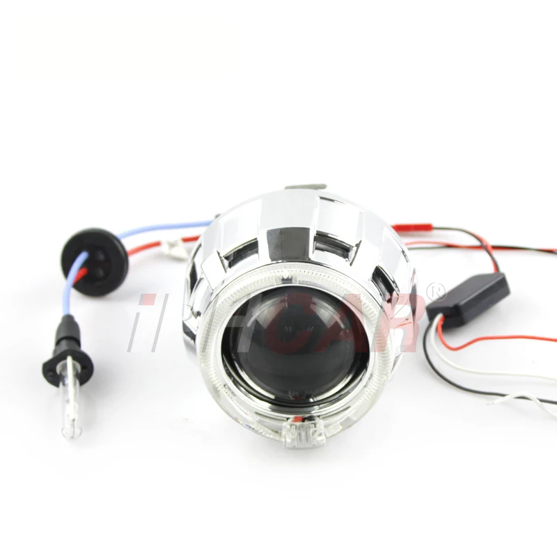 IPHCAR 2.5 inch Mini Lens Round Led Rings Projector Lens Led Light Guide Hid Projector Lens