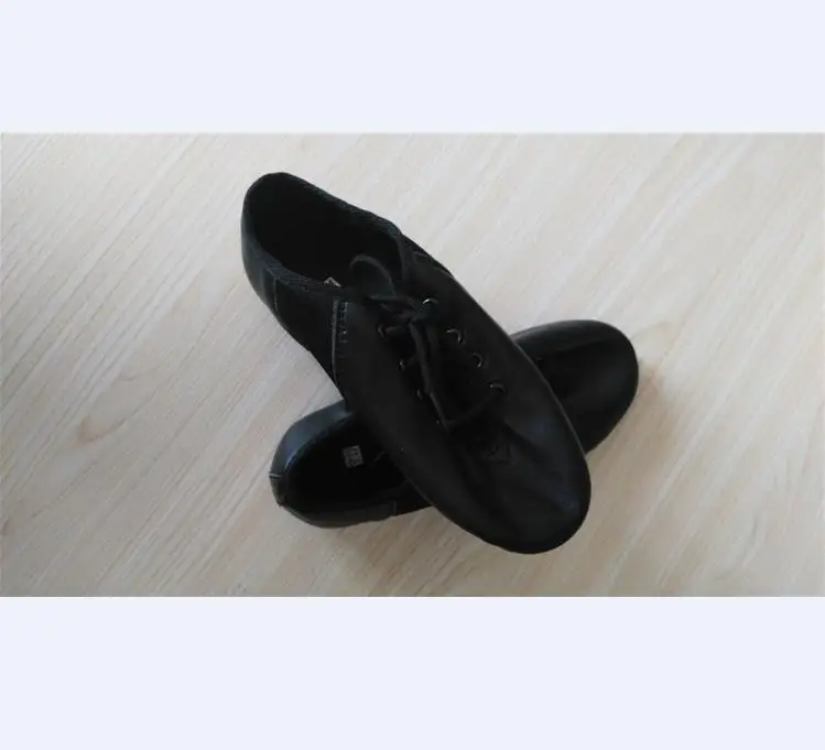 High Quality Professional Custom Logo Split Sole Stretch Leather Jazz Dance Shoes