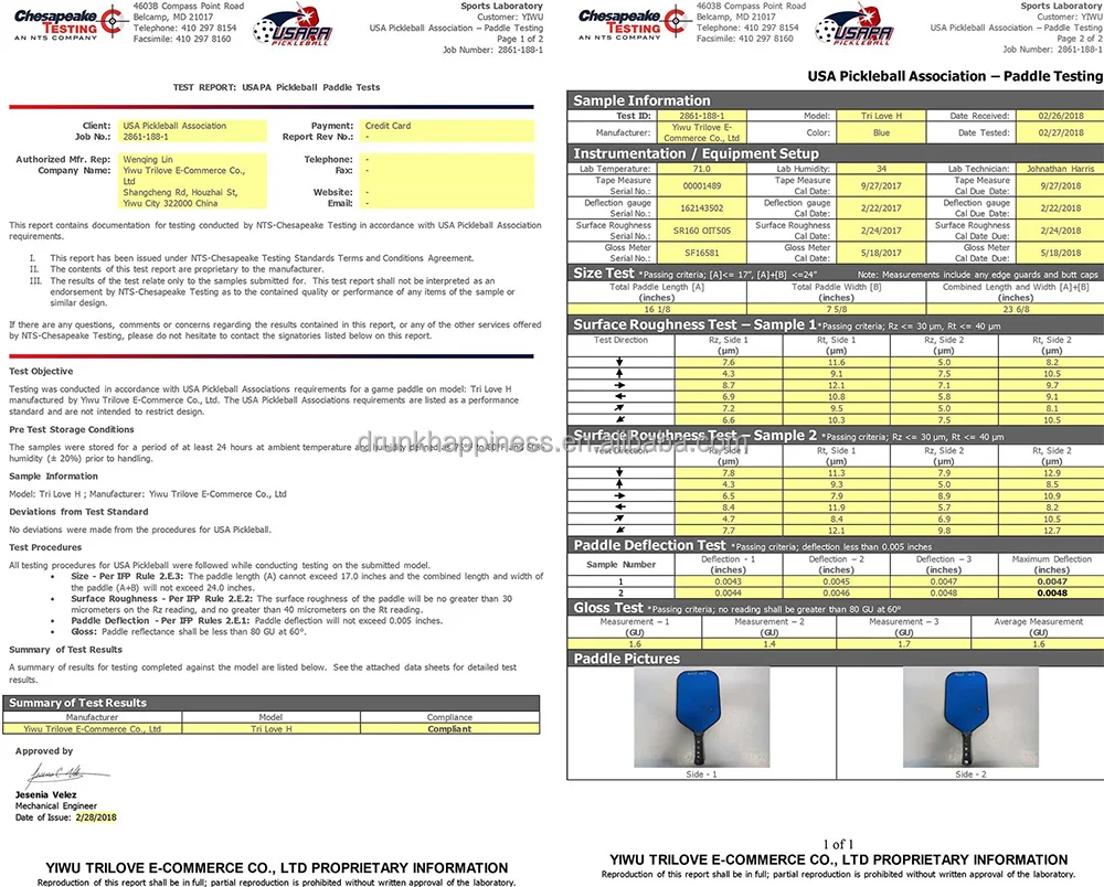 USAPA Approved, Graphite Pickleball paddle Nomex Racket Customized Pickleball Paddles from China Manufacturer