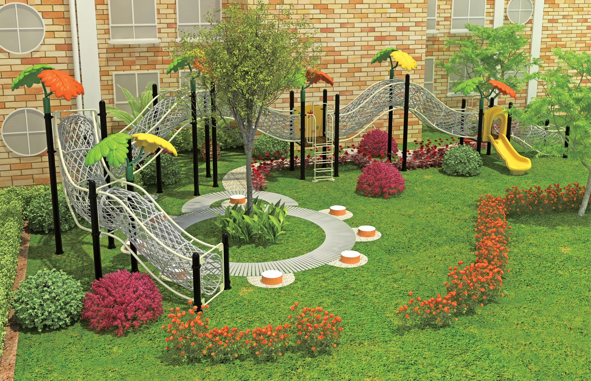 Customized Design Playground Play Safety Net Outdoor Climbing Rope Net For Kids Entertainment