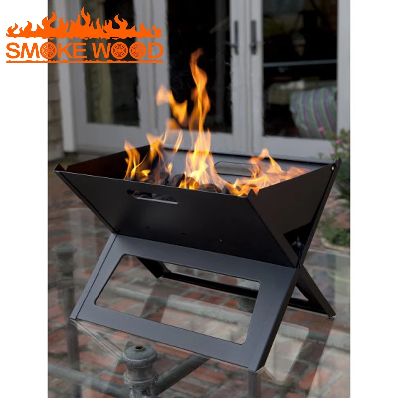 Легко нести Кемпинг Открытый X стиль мини висит складной мангал гриль уголь барбекю гриль курильщик для Балкон стиль