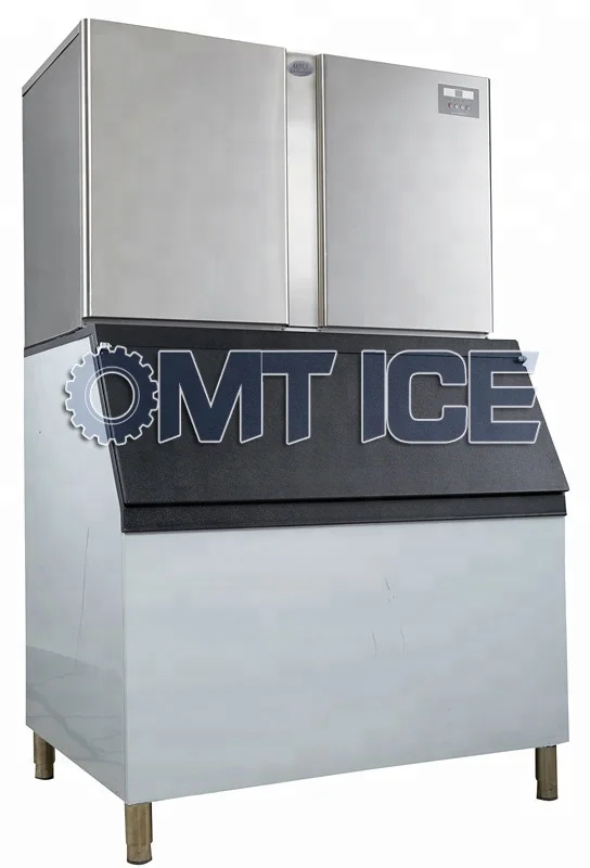 
OMT 1000kg/day Air cooled Cube Ice Making Machine for crystal and clean ice 