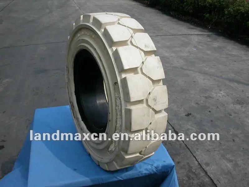 
white non-marking solid tire 10.00-20 6.50-10 