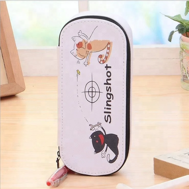 
Simple PU Large-capacity Pencil bag art Pencil box Learning Stationery 