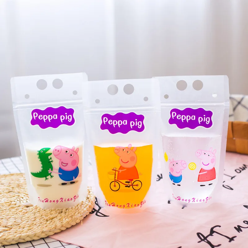 Customized Standing Juice Drink Pouch With Straw, Gravure Printing Plastic Beverage Packing Bag, OEM Bags