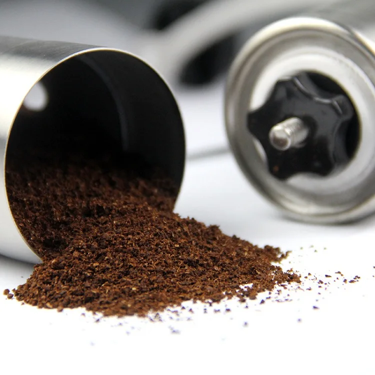 hot selling mini stainless steel manual coffee mill with aluminum knob