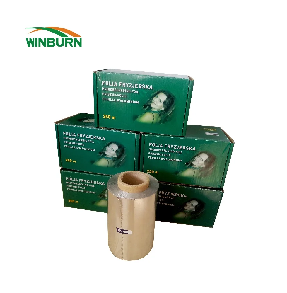 Hair aluminum foil highlights using hairdressing foil roll or sheet