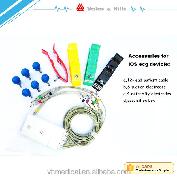 OEM Portable wireless 12 lead ecg machines for telemedicine device with SDK