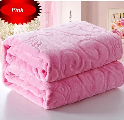 Luxury super soft  king size  embossed flannel bed  sheet emboss mink blanket  for living room