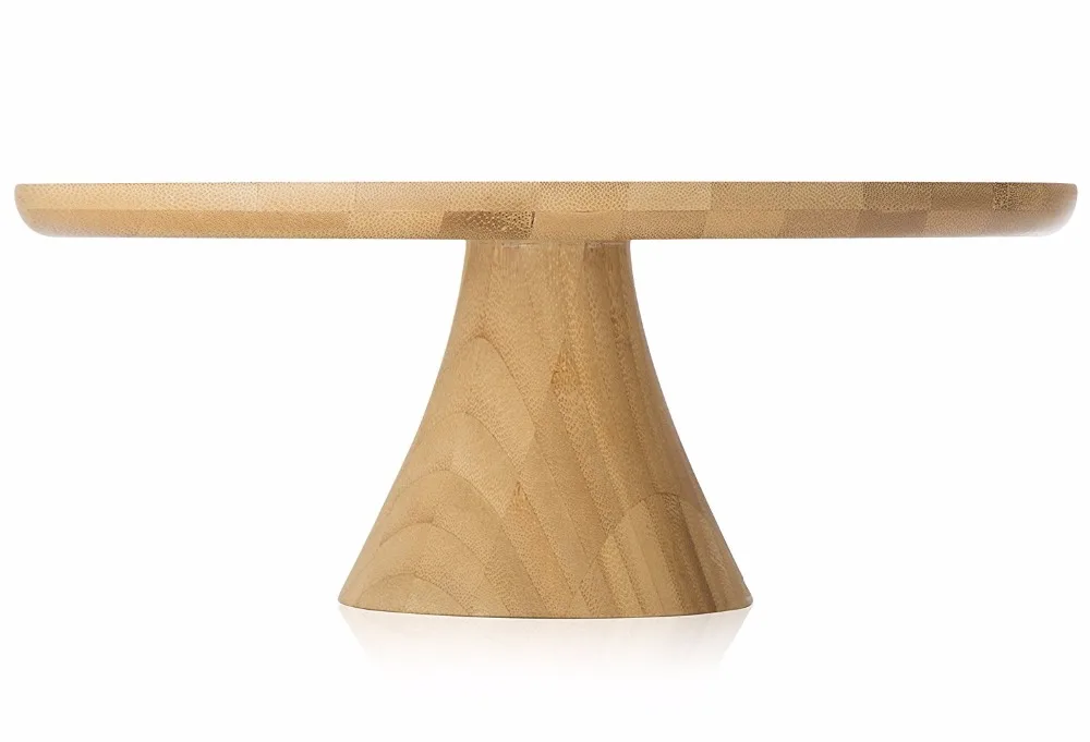 
Bamboo Rotating Cake Stand Natural for Wedding Decoration Birthday Parties Cake Tools Dessert Decorators Eco-friendly CE / EU 