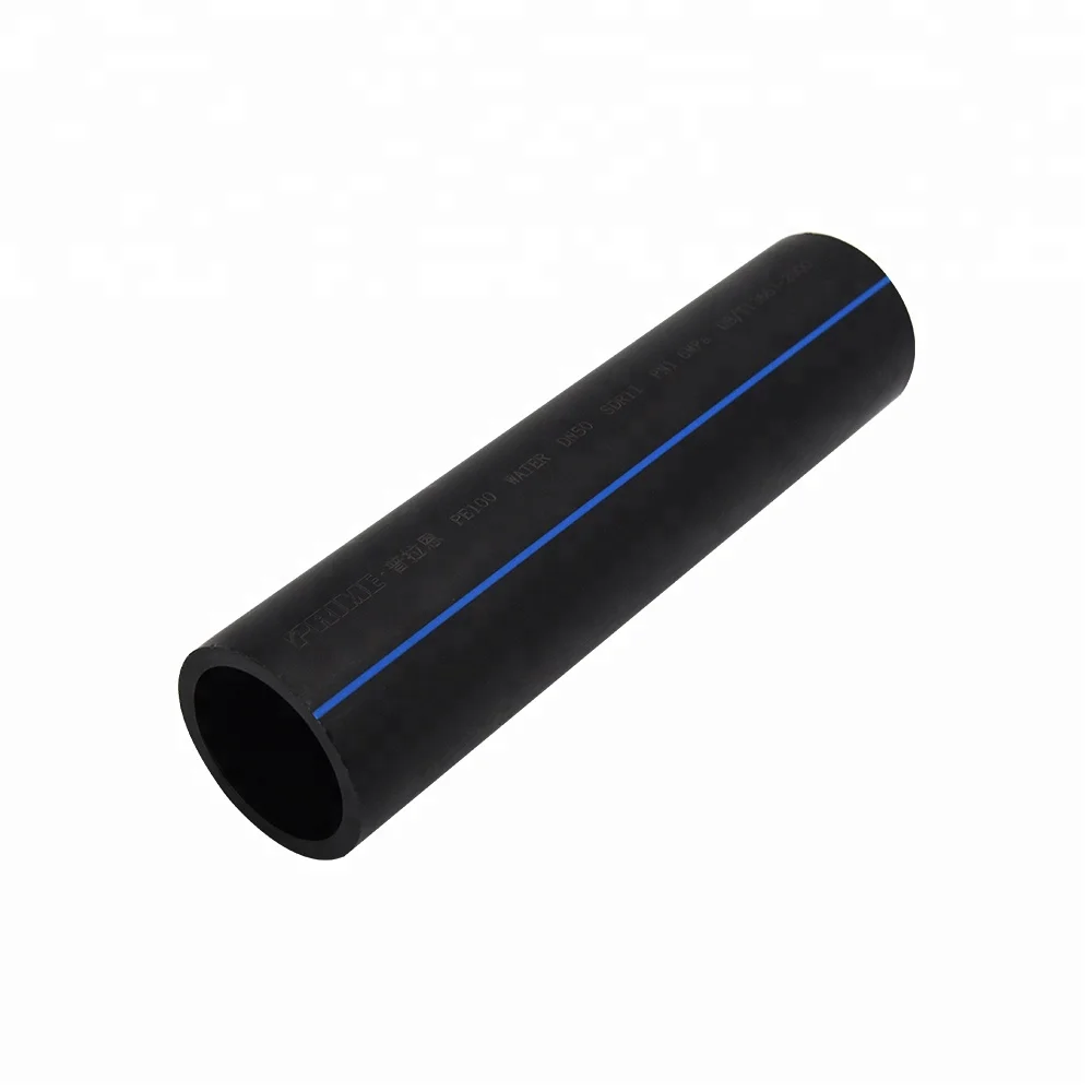 
Plastic factory HDPE water pipe large diameter black pe pipe PE100 