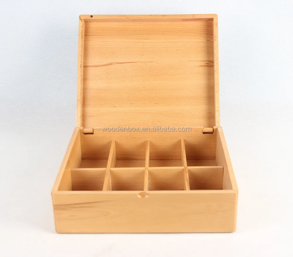 Упаковочная коробка для чая из твердой древесины с отсеками, сделанная в деревянной коробке Honrui от производителя