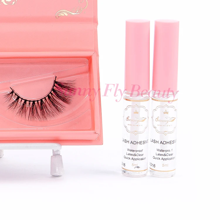 
Custom logo white fake fashion cosmetic latex Korea strip eyelash glue 