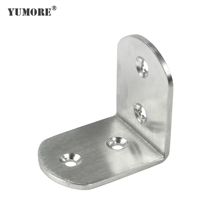 Galvanized steel pipe mounting heavy duty l shaped angle bracket for frame iron rod wall fixing table connector bracket