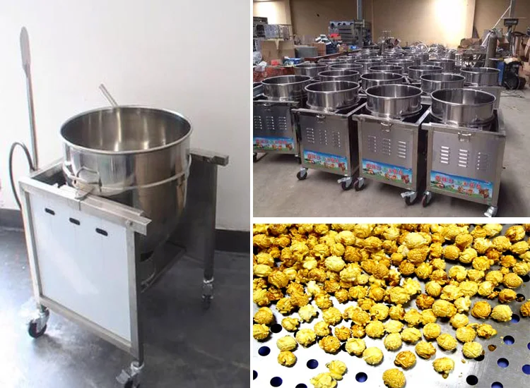 NEWEEK commercial flavored spherical kettle corn popcorn popper machine