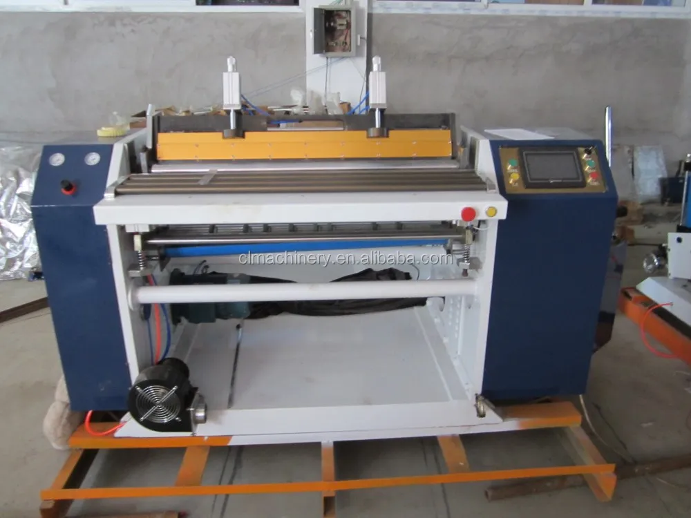 Auto thermal paper cutting and rewinding machine