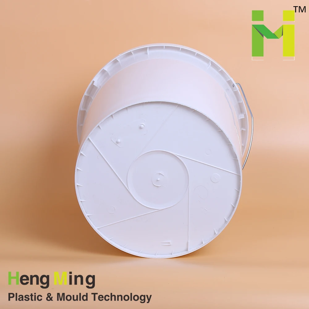 25L 6 gallon  black bucket plastic pail