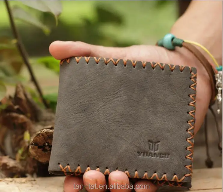 Genuine leather wallets for men by hand made