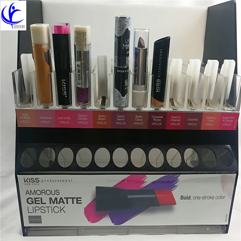 plastic cosmet pusher Supermarket white shelf spring  for cosmetics small size plastic rubber cuticle pusher