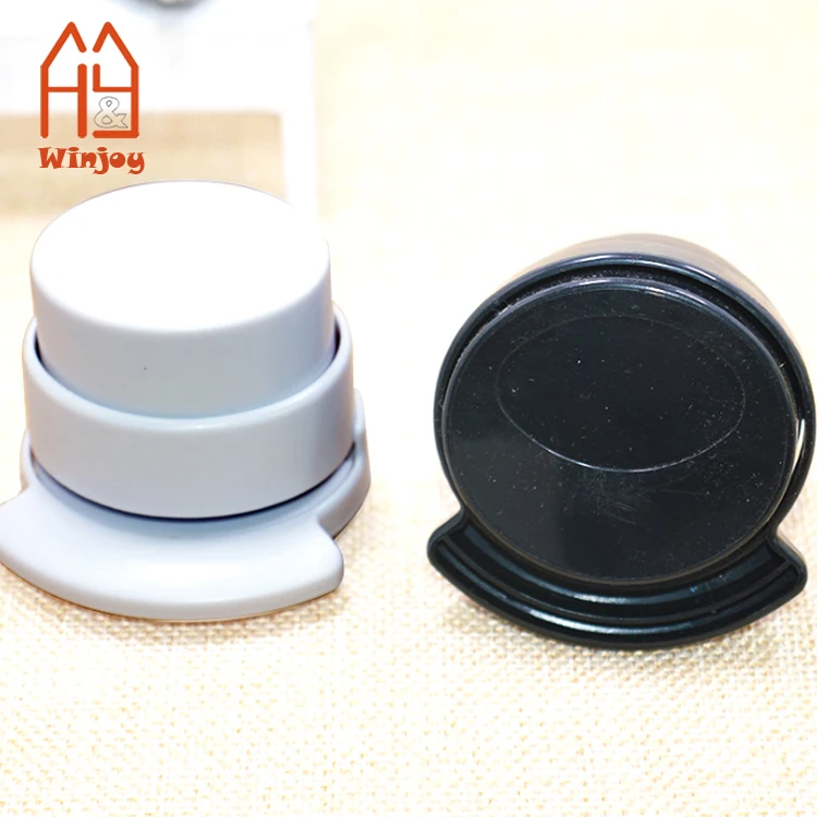 Transparent Office Stationery Promotion Round Staple-free Plastic Paper Stapler