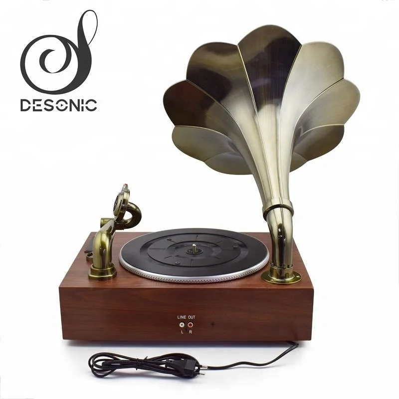 Antique horn gramophone phonograph turntable record player wholesale