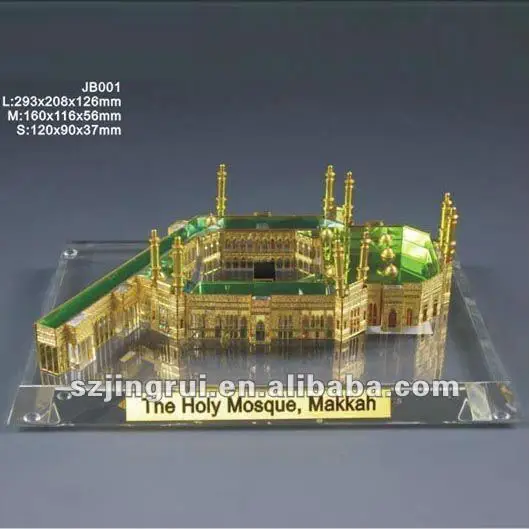 crystal holy mosque makkah model gift