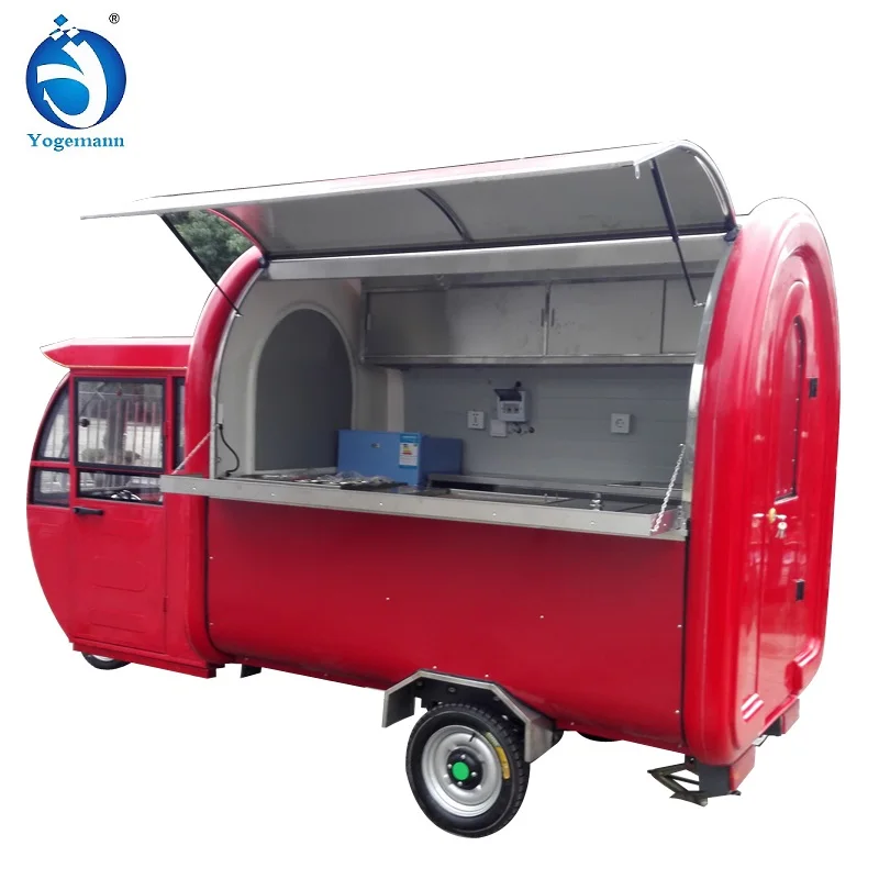 Hot Sale stainless steel mobile food truck cart outdoor coffee carts in Belgium
