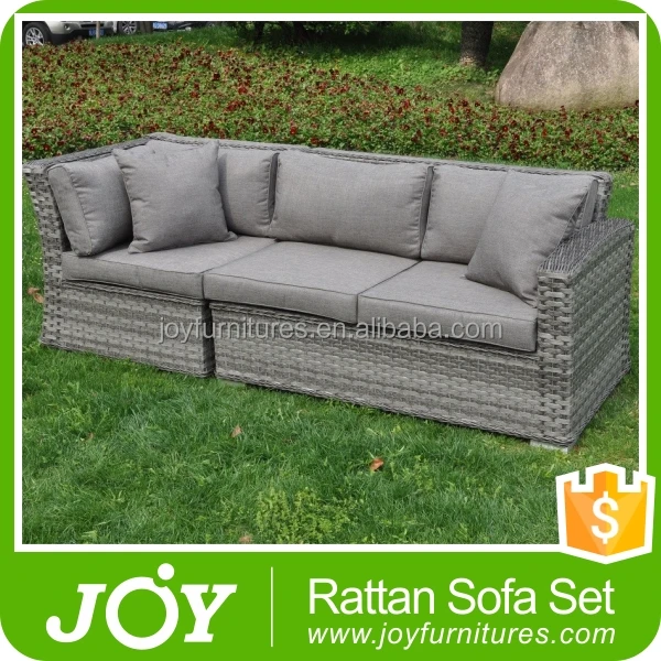 Small Indoor Wicker Sectional Sofas L Shaped Sets, Indoor Rattan Outdoor Sectional Sofa
