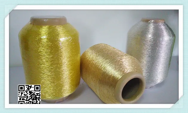 JAPAN PURE SILVER PURE GOLD METALLIC YARN 450 /600D POLYESTER/COTTON/RAYON