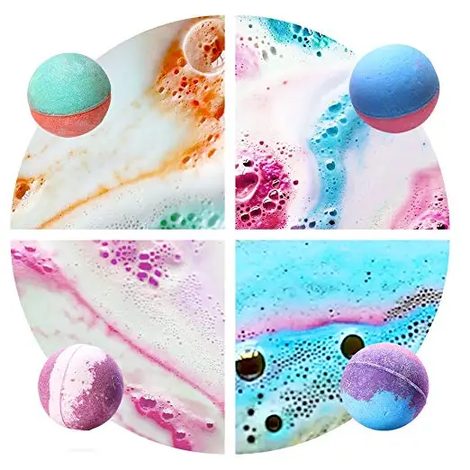 
Kids Bath Bombs with mascot Surprise Toys Bubble Bath Fizzies Natural Vegan Essential Oil spa organic bath Balls for children 