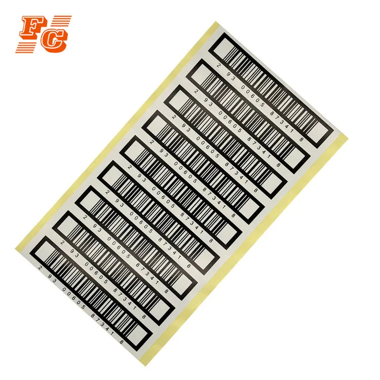 High quality adhesive serial number barcode label paper