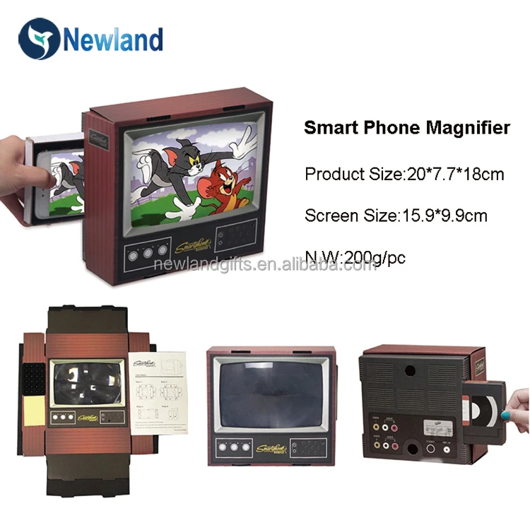 
Promotion flat folding smartphone screen magnifier DIY kit 