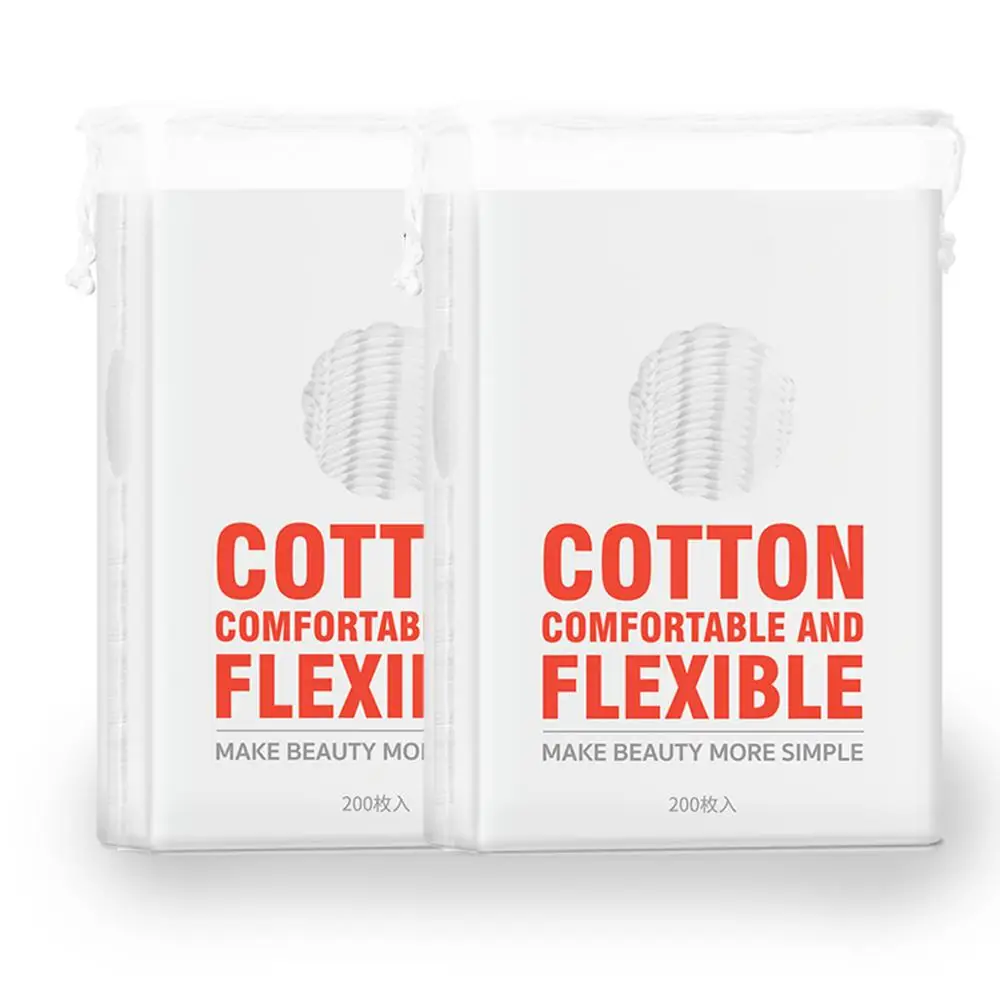 Wholesale 100% Pure Cotton Thicken 200pcs Remover and Skin Care Double Sides Cosmetic Cotton Pads