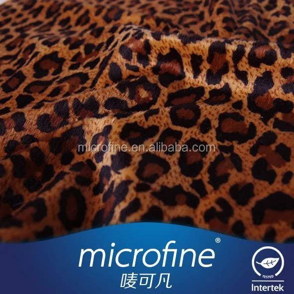 Супер-мягкие ткань короткие волосы бархат леопард - печать ткань