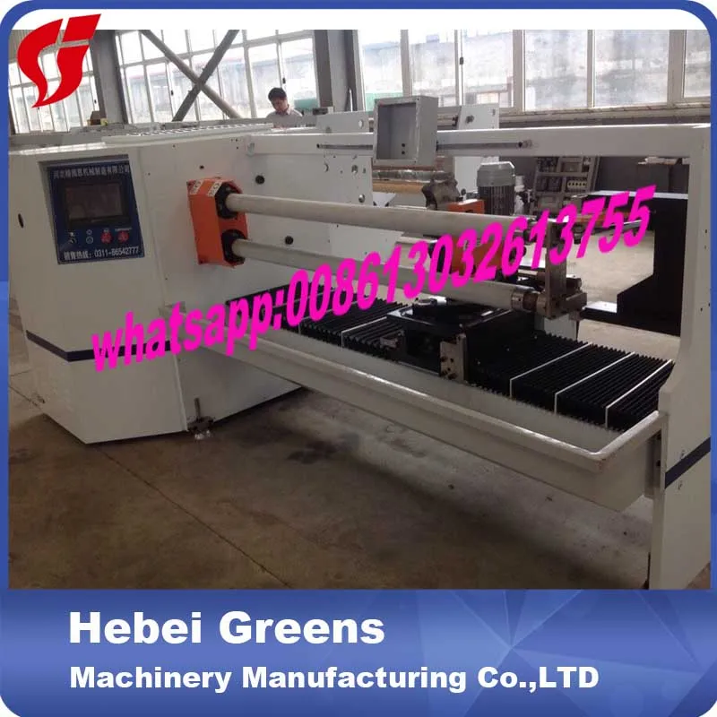 Best quality Servo control double shaft auto paper roll cutting machine for adhesive tape, bopp tape, masking tape