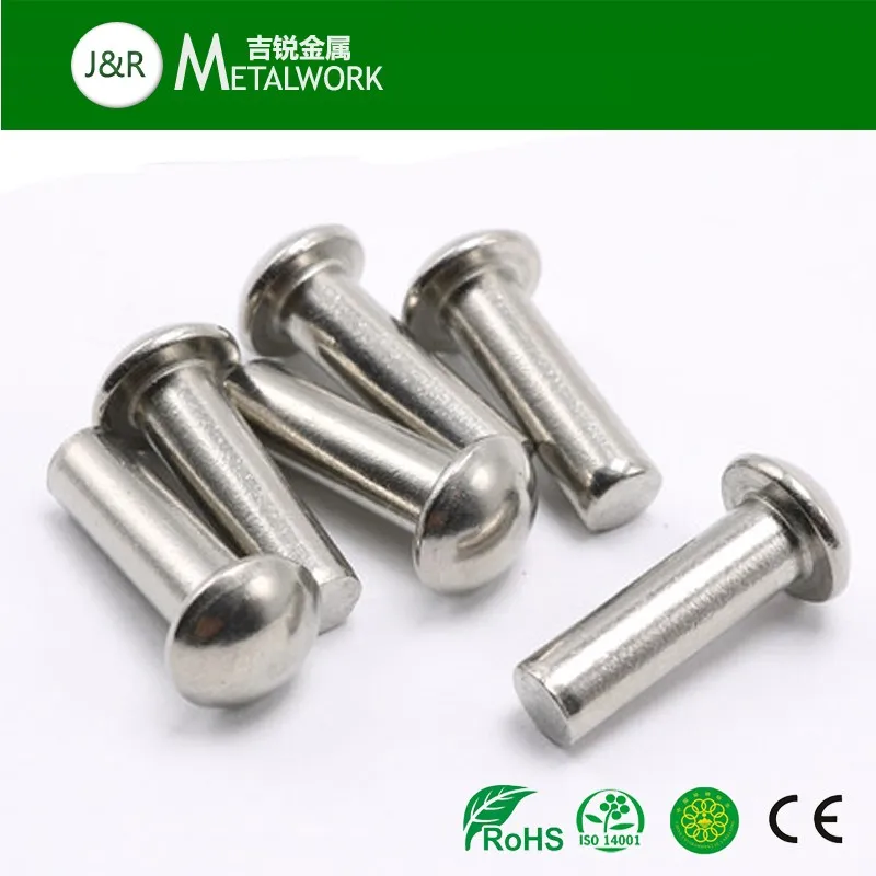 Carbon Steel White Galvanized solid Round head rivets