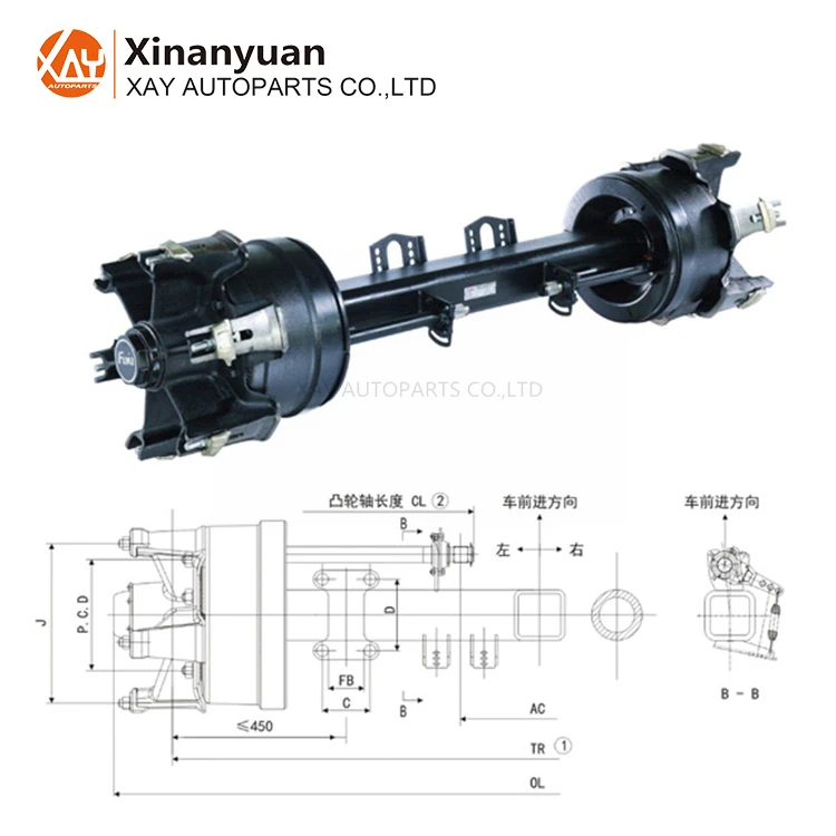 Factory direct sale spider center semi trailer axles spoke wheel axle series for sale