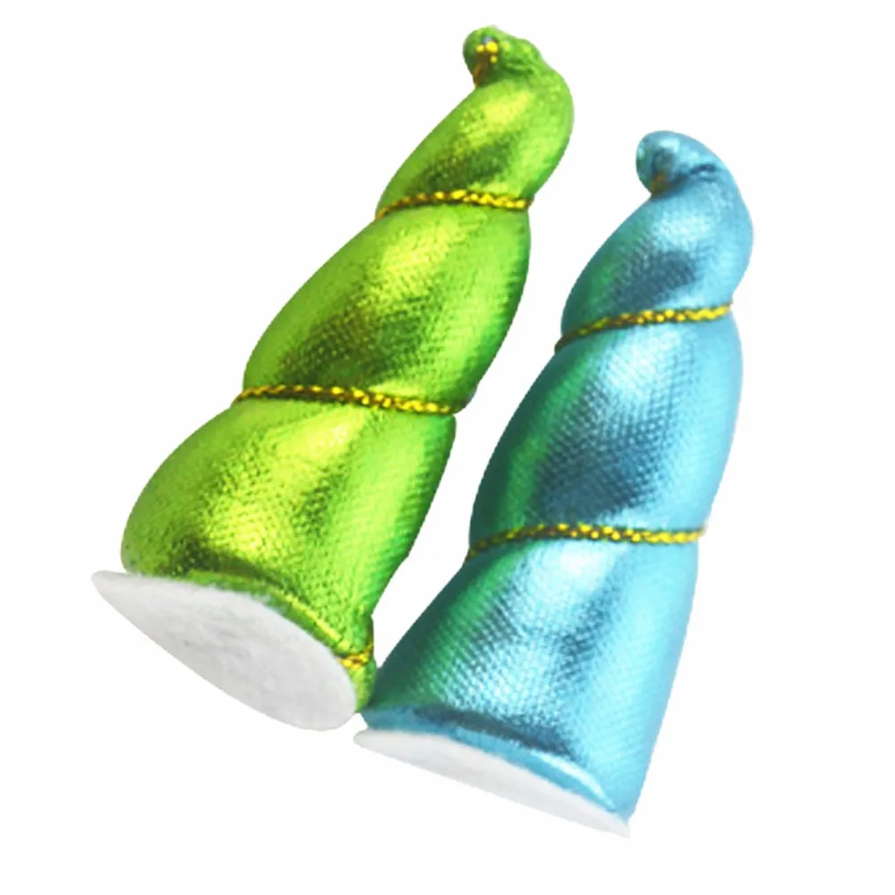 2 inch Mini Cotton Unicorn Horn Girl Birthday Party DIY Hair Accessories 12 Colors wholesale