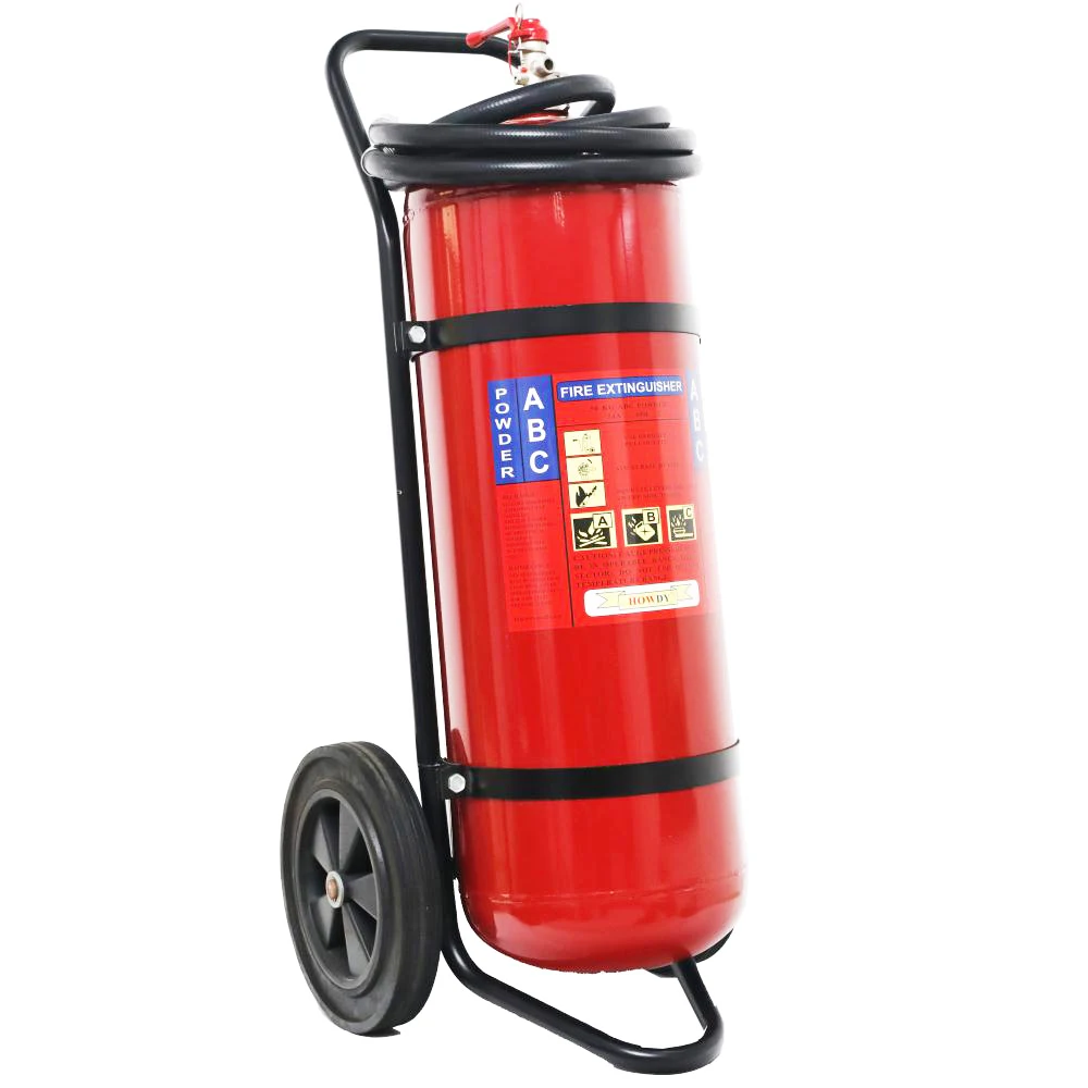 Howdy Chinese manufacturer 35kg 50% abc nozzle for msds dry powder fire extinguisher