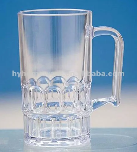 600ml  SAN Beer Mug   Crystal Acrylic Beer Glass   Tritan  Beer Mugs with   Handle   Bpa Free
