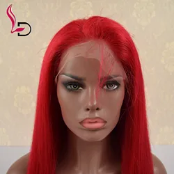 hot selling factory wholesale hairstyle red color straight 28 inch human hair full lace wig with baby hair